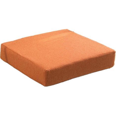 Ultraweiches, strapazierfähiges Sofakissen aus atmungsaktivem, rutschfestem Leinen mit Schaumstoffpolsterung für Stuhlsitze zu Hause – Rund – Orange (1/5)