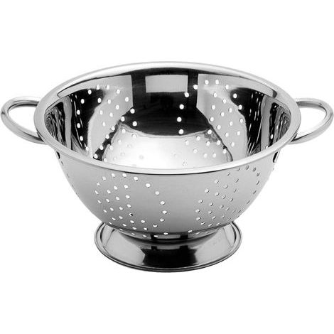 Passoire Cuisine - Passoire Double Anse en Acier Inoxydable - Ustensile de Cuisine - Tamis Cuisine avec Poignées et Base en Inox - Tamis de Cuisine - Acier Inoxydable - Ø 28 cm (1/5)