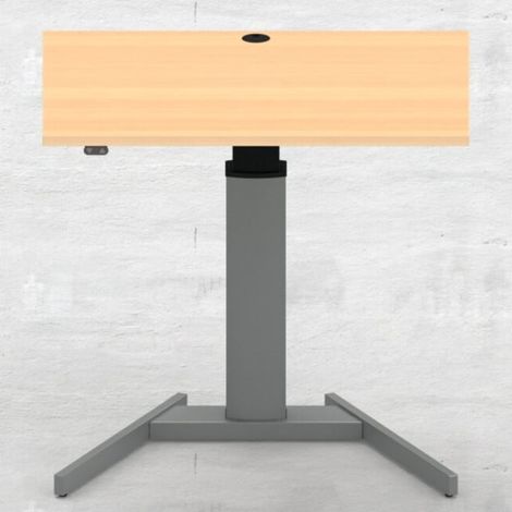 STIER Bureau debout électrique réglable en hauteur 501-19 100x80cm hêtre mélaminé, 68-120cm (1/4)