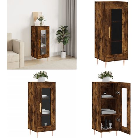 Sideboard Räuchereiche 34,5x34x90 cm Holzwerkstoff - Schreibtisch - Wohnzimmermöbel - Sideboard - Regal - Holzmöbel - Home & Living (1/5)