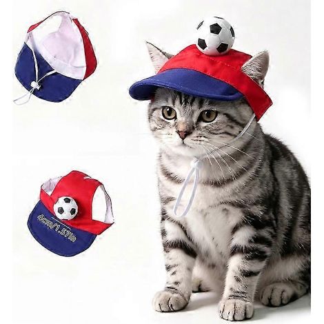 Chapeau pour chien, protection solaire, casquette de football, chapeau de sport extérieur avec trous pour les oreilles, chapeau ajustable pour petits et moyens chiens, grands chiens (MRed) (1/5)