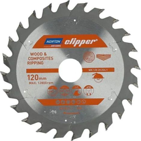 NORTON PIŁA TARCZOWA 120mm x 20mm x 24z DREWNO I KOMPOZYTY ATB (1,8 / 1,2) (1/2)