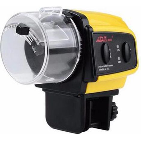 Dispensador de alimentos para peces de acuario, temporizador recargable con cable de carga USB, dispensador automático de peces de acuario con pantalla LCD, dispensador de alimentos para tortugas (1/5)