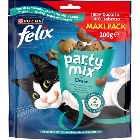 Purina Felix Party Mix Ocean - Snacks para Gato - 5x200 g