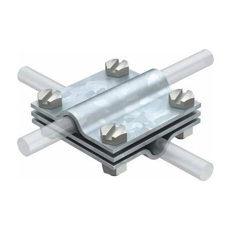 OBO Bettermann Connettore a croce 8-10mm acciaio zincato a fuoco, 5314038