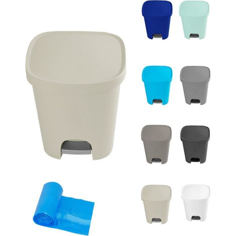 Cubo basura plástico Apertura con pedal 25 Litros  Cubo reciclar Mate 35x30x42 cm (1/5)
