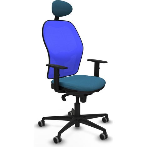 Sedia Ufficio con Poggiatesta Jorquera Piqueras y Crespo 1D036G1 Azzurro Verde petrolio (1/5)