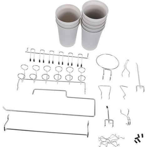 Piece Storage Rack Black Hooks for Pegboards Garage Includes