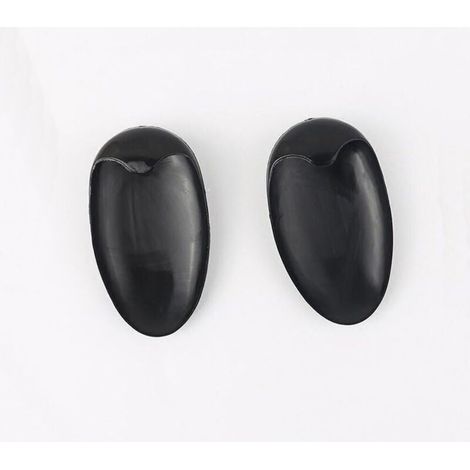 Lntyq Lot de 10 paires de cache-oreilles en, plastique noir professionnel, pour coiffure, coloration, bonnet de douche, étanche pour salon de coiffure, femme, spa, 7.542cm
