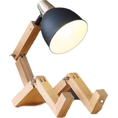 Lampe de Lecture en faillite avec Une Base Bois Massif Fer à la (1/5)