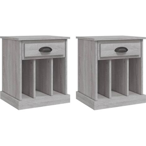 Maison Exclusive - Nachttische 2 Stk. Grau Sonoma 43x36x50 cm