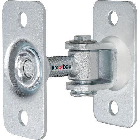 KOTARBAU® Charniere Portail - Acier Galvanisé - M12 - Réglable 50-70 mm - Argent - Charnière Portillon - Gond Portail Lourd