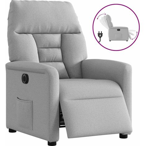 Sillón reclinable eléctrico de tela gris nube vidaXL (1/5)