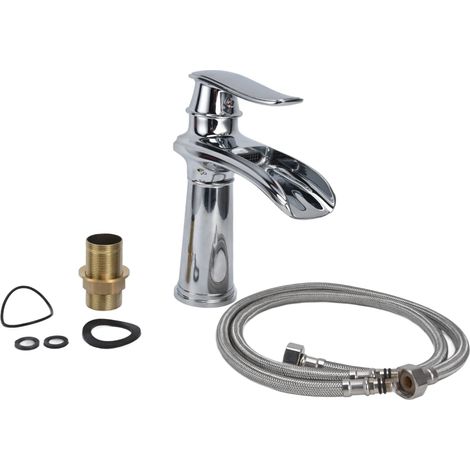 Robinet de Salle de Bain Monté sur Plan en Cuivre, Mitigeur Eau Chaude et Froide pour Évier de Cuisine (1/5)