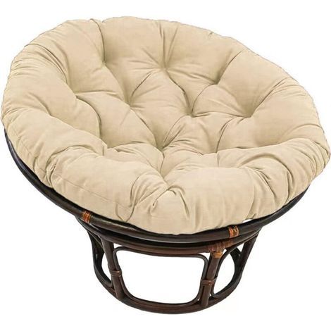 Coussin de chaise Papasan , coussin de siège Papasan épais, diamètre 50cm, coussin de remplacement rond pour chaise, coussin de balan
