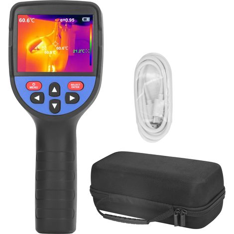 Caméra thermique portable 160x120 haute résolution, thermomètre infrarouge 0,3MP avec caméra lumière visible, outil de mesure de température mains libres (1/5)
