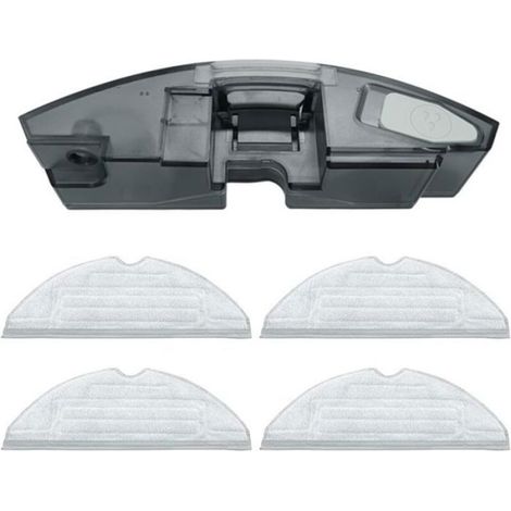 Reservoir Eau - Compatible Roborock S7 MaxV S7 Pro G10S G10S Pro G10 - 4 Chiffons Nettoyage - Piece Detachee (1/4)