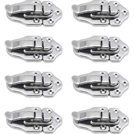 Silver 8 Toggle Clasp Latches Toggle Lock Lever Latch Closure for Jewelry Box Gift Boxes Tool Chest Suitcase and Chest (1/5)