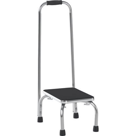 Marche d'appui pour baignoire - Marchepied antidérapant sécurisé - Plateforme d'accès avec barre de soutien - Acier galvanisé durable (1/5)