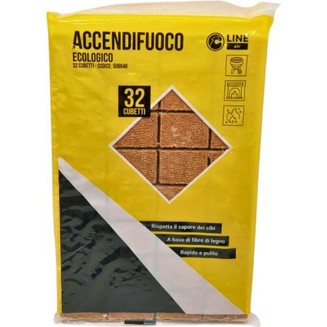 C ACCENDIFUOCO ECOLOGICO 32 CUBETTI 140 G - 34 confezioni (1/2)