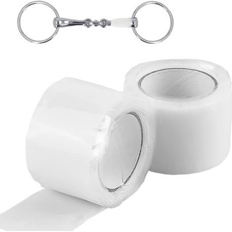2 Rouleau de Ruban Adhésif pour Mors de Cheval Protecteur de Mors en Silicone Bande de Protection Élastique pour Mors de Cheval pour L'Entretien des Mors de Cheval (1/5)