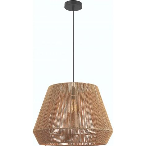Suspension Luminaire D480 Pour Ampoule LED E27 Rotin ZAMBELIS (1/2)