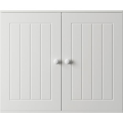 Home MDF Bathroom Wall Cabinet with Doors, Bathroom Storage Cabinet, Removable Wall Cabinet, Adjustable Shelves (1/5)