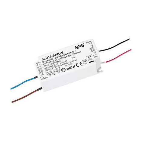 SELF ELECTRONICS SLD15-24VL-E SLD15-24VL-E CONTROLADOR LED DE TENSIÓN CONSTANTE 15 W 200 - 625 MA 24 V/DC 1 PZA(S)