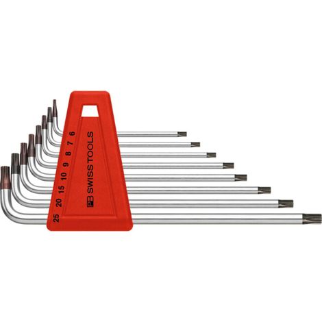 PB Swiss Tools Jeu de clés mâles coudées pour TX, avec alésage, Nombre de tournevis: 8