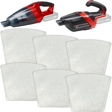 Lot de 6 sacs de rechange pour aspirateur à main sans fil Einhell Power X‑Change TE‑VC 18 Li‑Solo & TE‑HV 18/06 Li‑Solo (1/5)