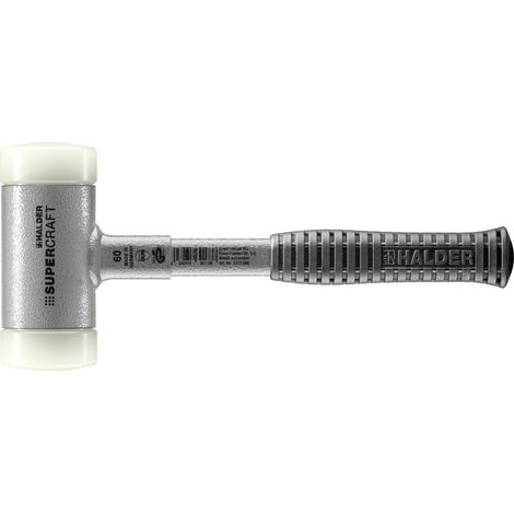 Marteau à percussion SUPERCRAFT L.325mm tête Ø.60mm sans rebond dur en nylon blanc
