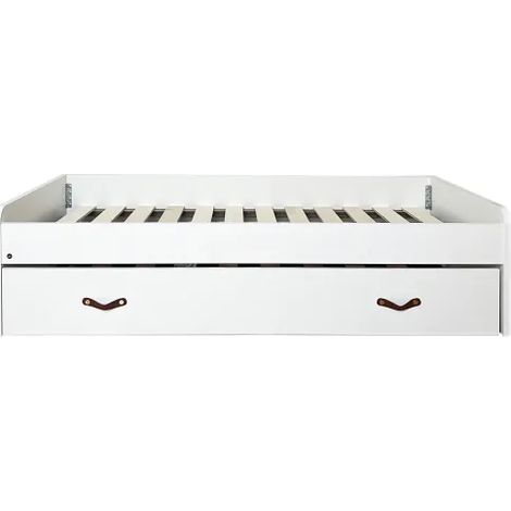 Cama + elevable aglomerado blanco con somier 105/105 cm (1/5)