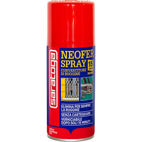 NEOFER SPRAY CONVERTITORE DI RUGGINE 150ml VERNICIABILE DOPO 15min SARATOGA