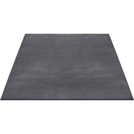 FLOORNOVO Hochflor Teppich Grau einfarbig - 140 x 70 cm - Besonders Weicher Teppich Wohnzimmer & Badezimmerteppich - Pflegeleicht - vielseitig einsetzbar im Innenbereich (1/2)