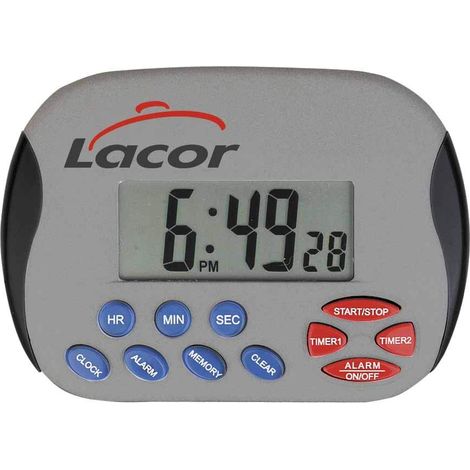 Lacor 60805- Orologio digitale cucina con allarme acustico