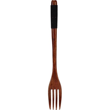 Fourchette en bois japonais couverts cuisine pour barbecue pique-nique camping fêtes (1/5)