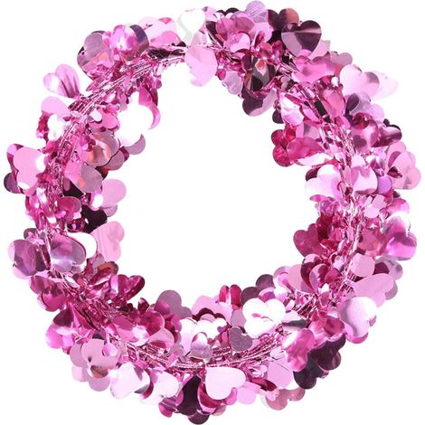 Guirlande En Forme De Cœur - Décoration Murale Porte Fenêtre Pour Fêtes - DIY Accessoire De Décoration Pour Anniversaire Mariage Saint Valentin - 1 Pièce (1/5)