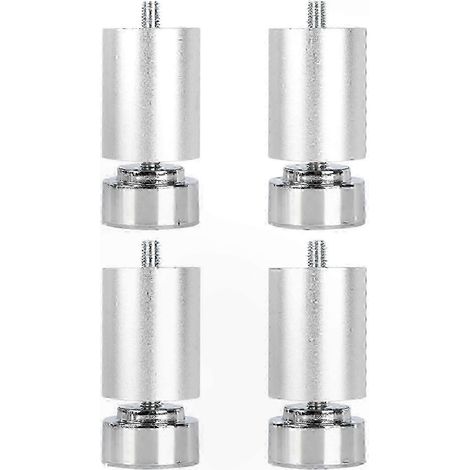 Support de meuble robuste avec pieds métalliques réglables et connexion filetée M10, argent, 8 cm. (1/5)
