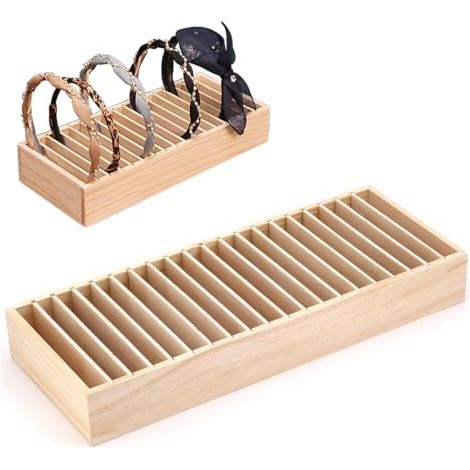Support de bandeau en bois massif pour fille, organiseur amovible pour bijoux, utilisé pour ranger des bandeaux, ranger des accessoires, support de bandeau (bois) (1/5)