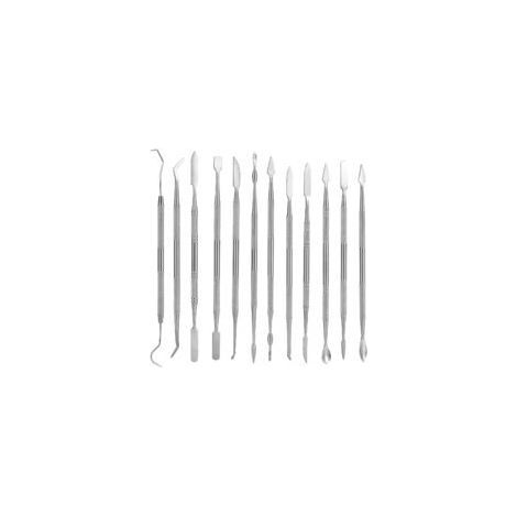 12 Pièces Outils de Sculpture en Cire d'argile, Kit de Sculpture en Cire d'argile à Double Extrémité en Acier Inoxydable, Spatule et Ciseau pour Sculpter, Détailler, Sculpter la Poterie (1/5)