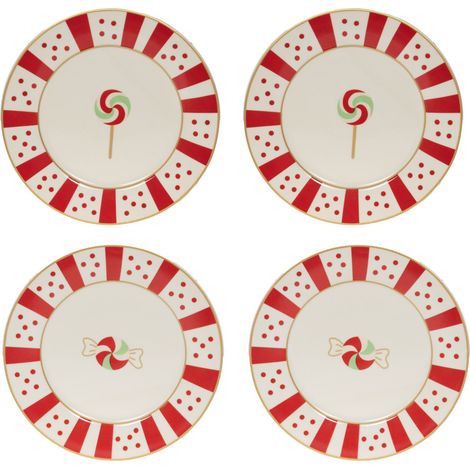 Table Passion - Set de 4 assiettes à dessert Candy 21 cm