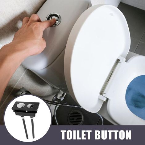 Bouton De Réservoir De Toilette Interrupteur De Réservoir Pour Toilettes Bouton De Toilette De Salle De Bain Boutons De Toilettes Doubles Robinet De Réservoir D'eau Abdos (1/2)