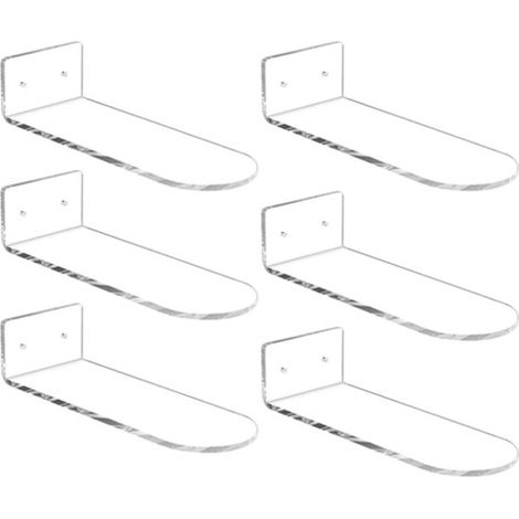 6 piezas, Zapatero, Zapatero de pared, Transparente, Estante para zapatillas, 207,64 cm, Acrílico, Con tornillos y tubo de expansión (1/5)