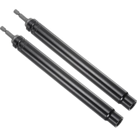 Douille Creuse Extra Longue, Taille de 12 mm, Longueur de 200 mm, Queue Hexagonale de 1/4", Écrou à Six Pans pour Changement Rapide, Applications : pour Tiges Filetées, 2 Pièces (1/5)