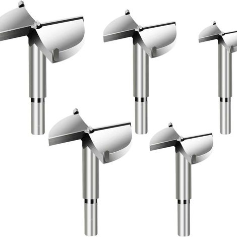5 pièces Forstner träborr diamètre 35/40/45/50/60mm carbure försänkta borr (1/5)