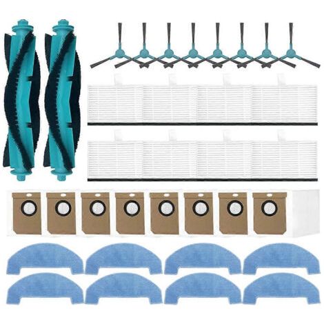 NALOOKAMIC Lot de 34 pièces de rechange pour aspirateur Cecotec Conga 7690 Immortal Max : brosse principale, filtre HEPA et chiffon de nettoyage. (1/4)