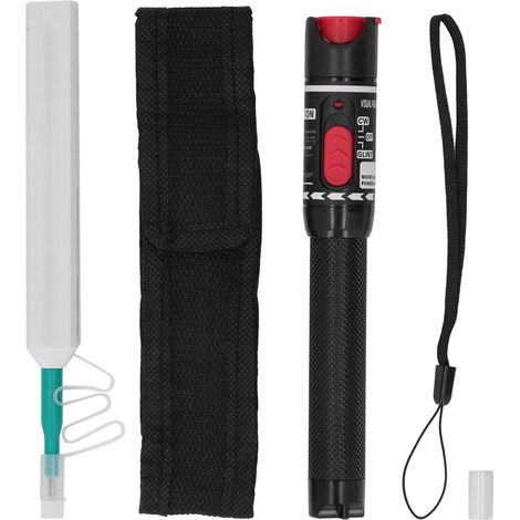 Testeur visuel de défauts 50km 50mW, stylo test lumière rouge pour fibre optique, outil avec nettoyant (1/5)