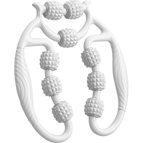 Rodillo para músculos de las piernas, rodillo de masaje anticelulítico de 360°, rodillos de masaje para piernas, rodillo de masaje manual, rodillo anticelulítico para muslos, alivia la fatiga (blanco) (1/5)