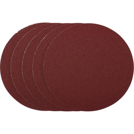 Draper 63026 - Dischi abrasivi, grana 80, confezione da 5, 200 mm, colore: Rosso