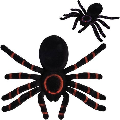 Araignées Halloween Couleur Aléatoire - PTIT CLOWN - 13720 - Déco Effrayante, Maison Hantée, Toiles d'Araignée - Lot de 2 - 20 cm (1/4)